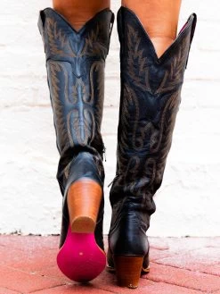 Black Knight — Wide Calf Leather Western Boots -Southern Fried Chics 158A8868 81c5d682 af20 4077 a1aa b070571cef14