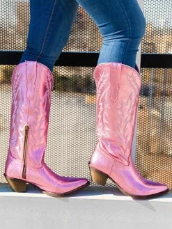 Just Call Me Dolly Pink Cowgirl Boots -Southern Fried Chics 158A8875 1