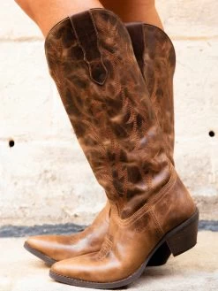 The Stella Mae Boot - Brown -Southern Fried Chics 158A8908