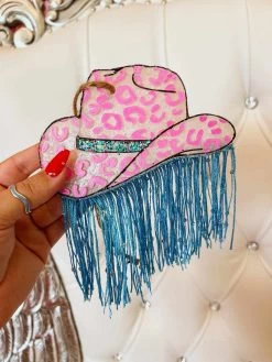 Leopard Cowgirl Hat And Fringe Freshie -Southern Fried Chics A49892BC A676 40B0 B2D0 AA487A3A1B54