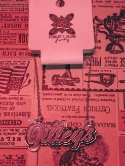 White Gilleys Logo Necklace