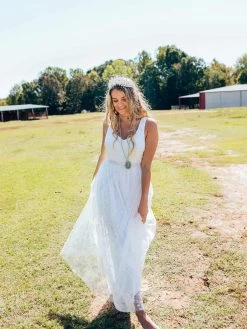 Bridal Lace Long Dress -Southern Fried Chics Bridal Lace Long Dress Dresses 3
