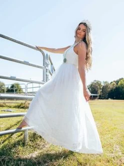 Bridal Lace Long Dress -Southern Fried Chics Bridal Lace Long Dress Dresses 5