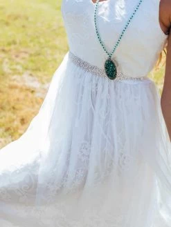 Bridal Lace Long Dress -Southern Fried Chics Bridal Lace Long Dress Dresses 8