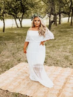 Bridal Off Shoulder White Dress -Southern Fried Chics Bridal Off Shoulder White Dress Dresses 2