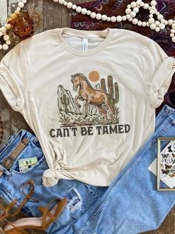 Cant Be Tamed Tee - Cream