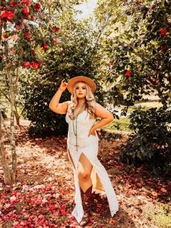 Champagne Maxi Dress With Lace -Southern Fried Chics Champagne Maxi Dress with Lace Dresses 2