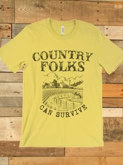 Country Folks Can Survive Tee 6 Country Folks Can Survive Tee -Southern Fried Chics Country Folks Can Survive Tee 2
