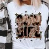 Cowgirl And Stars Tee - White -Southern Fried Chics Cowgirl And Stars Tee White T Shirts
