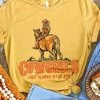 Cowgirls Just Wanna Have Fun Tee - Mustard -Southern Fried Chics Cowgirls Just Wanna Have Fun Tee Mustard T Shirts