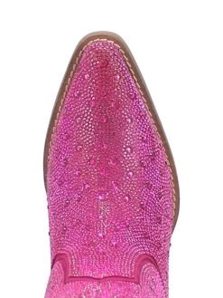 Silver Dollar Rhinestone Boot By Dan Post - Fuchsia -Southern Fried Chics DI570 FUCHSIA 6