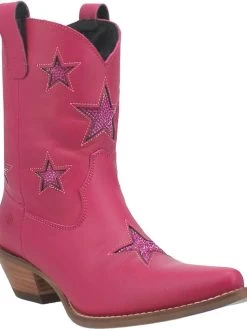 Star Struck Bootie By Dan Post - Fuchsia