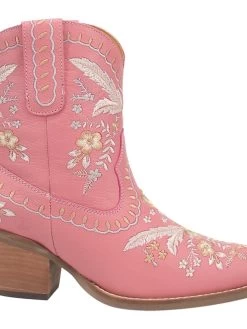Prim Rose Bootie By Dan Post - Pink -Southern Fried Chics DI748 PNK 2