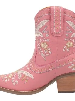 Prim Rose Bootie By Dan Post - Pink -Southern Fried Chics DI748 PNK 3