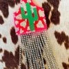 Neon Cow Tag And Bling Fringe Freshie -Southern Fried Chics F89FFB0F 02C6 4D4B 8155 459C60E39C70