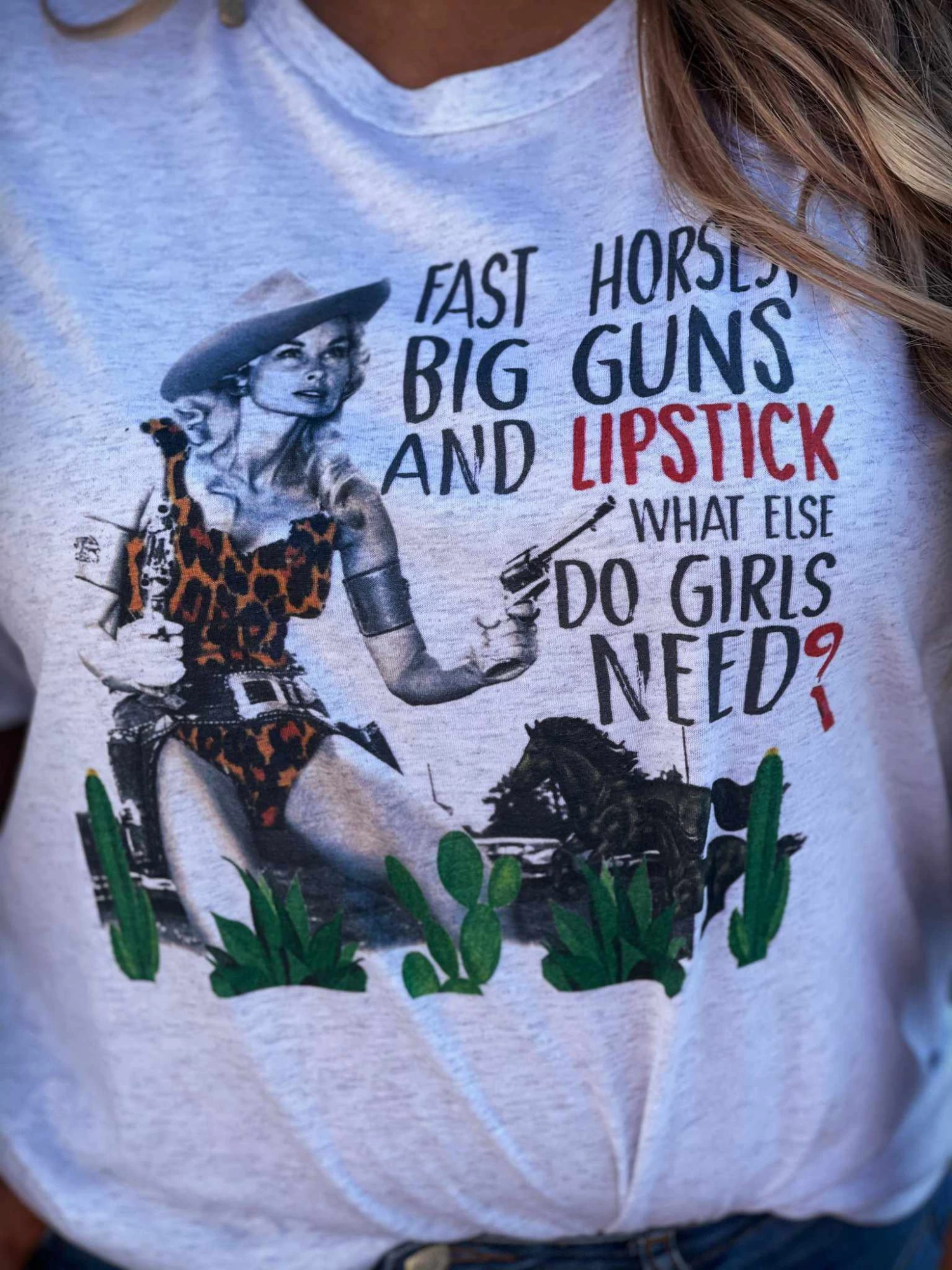 Fast Horses Big Guns And Lipstick Tee 3 Fast Horses Big Guns And Lipstick Tee