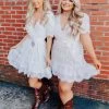 Feelin' Flirty Dress - White 2 Feelin' Flirty Dress - White -Southern Fried Chics Feelin Flirty Dress White Dresses