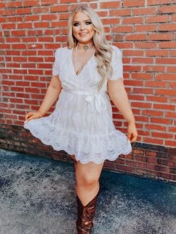 Feelin' Flirty Dress - White -Southern Fried Chics Feelin Flirty Dress White Dresses 3