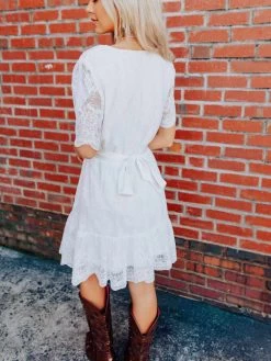 Feelin' Flirty Dress - White -Southern Fried Chics Feelin Flirty Dress White Dresses 4