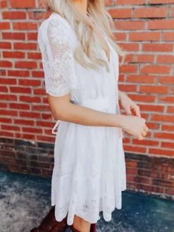 Feelin' Flirty Dress - White -Southern Fried Chics Feelin Flirty Dress White Dresses 7