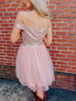 Friday Night Lights Dress Short - Gold/Peach -Southern Fried Chics Friday Night Lights Dress Short GoldPeach Dresses 4