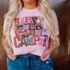 Happy Camper Tee - Pink