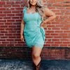 Hello Beautiful Dress - Mint -Southern Fried Chics Hello Beautiful Dress Mint Dresses