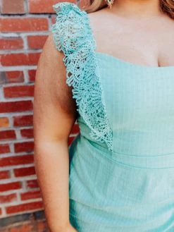 Hello Beautiful Dress - Mint -Southern Fried Chics Hello Beautiful Dress Mint Dresses 4