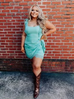 Hello Beautiful Dress - Mint -Southern Fried Chics Hello Beautiful Dress Mint Dresses 6