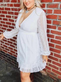 Hit The Town Dress - White -Southern Fried Chics Hit The Town Dress White Dresses 4