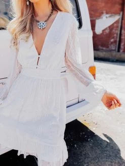 Hit The Town Dress - White -Southern Fried Chics Hit The Town Dress White Dresses 7