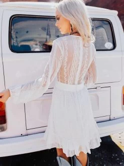 Hit The Town Dress - White -Southern Fried Chics Hit The Town Dress White Dresses 9