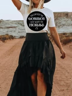 I Just Want The Horse Tee - Cream