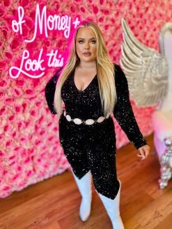Nashville Nights Black Sequin Jumpsuit
