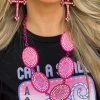 Boho Hot Pink Iridescent Necklace