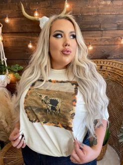 Leopard Longhorn Tee