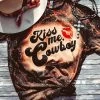 Kiss Me Cowboy Tee -Southern Fried Chics Kiss Me Cowboy Tee T Shirts