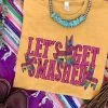 Lets Get Smashed T-shirt - Mustard -Southern Fried Chics LC Smashed Must