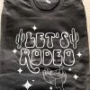 Lets Rodeo Stars And Saddle Tee - Charcoal 1 Lets Rodeo Stars And Saddle Tee - Charcoal -Southern Fried Chics Lets Rodeo Stars And Saddle Tee Charcoal T Shirts