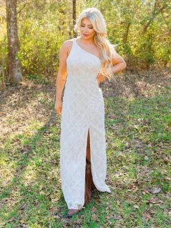 Love You Better — Formal Western Dress In Ivory 10 Love You Better — Formal Western Dress In Ivory -Southern Fried Chics Love You Better One Shoulder Dress Ivory Dresses