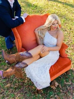 Love You Better — Formal Western Dress In Ivory 13 Love You Better — Formal Western Dress In Ivory -Southern Fried Chics Love You Better One Shoulder Dress Ivory Dresses 4