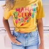 Mamacita With Cactus Tee - Mustard -Southern Fried Chics Mamacita with Cactus Tee Mustard T Shirts