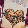 Mi Amor Hand Drawn Heart Tee - Natural -Southern Fried Chics Mi Amor Hand Drawn Heart Tee Natural T Shirts