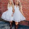 Need You Now Dress - White -Southern Fried Chics Need You Now Dress White Dresses