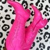 The Neon Cowgirl Wide Boots - Pink