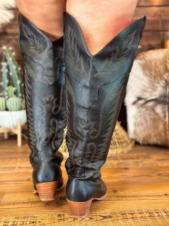 The Knight Cowgirl Wide Boots - Black -Southern Fried Chics PhotoApr032023 20842PM