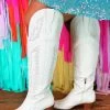 The Knight Cowgirl Wide Boots - Bone -Southern Fried Chics PhotoApr032023 25334PM
