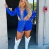 Vegas Baby Romper - Royal Blue