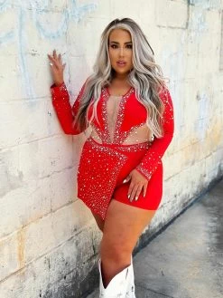Vegas Baby Romper - Red -Southern Fried Chics PhotoApr132023 25238PM