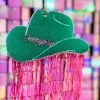 Teal Rhinestone Cowgirl Fringe Freshie -Southern Fried Chics PhotoApr21 100044AM